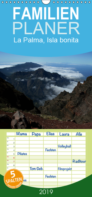 La Palma, Isla bonita – Familienplaner hoch (Wandkalender 2019 , 21 cm x 45 cm, hoch) von HM-Fotodesign