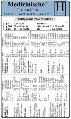 Labor Normwerte Pädiatrie – Medizinische Taschen-Karte