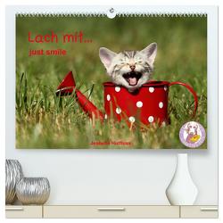 lach mit…just smile (hochwertiger Premium Wandkalender 2024 DIN A2 quer), Kunstdruck in Hochglanz von Hutfluss,  Jeanette