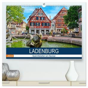 Ladenburg – Spätmittelalter am Neckar (hochwertiger Premium Wandkalender 2024 DIN A2 quer), Kunstdruck in Hochglanz von Bartruff,  Thomas