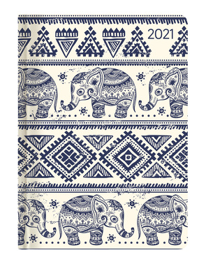 Ladytimer Elephants 2021 – Elefant – Taschenkalender A6 (11×15 cm) – Weekly – 192 Seiten – Notiz-Buch – Termin-Planer – Alpha Edition