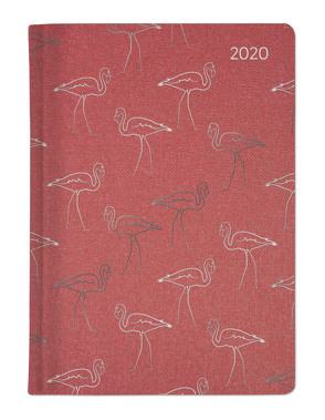 Ladytimer Glamour Flamingo 2020 – Taschenplaner – Taschenkalender A6 – Weekly – 192 Seiten – Metallicprägung Flamingo von ALPHA EDITION