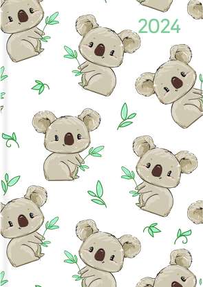 Ladytimer Mini Koala 2024 – Taschen-Kalender 8×11,5 cm – Muster – Weekly – 144 Seiten – Notiz-Buch – Alpha Edition