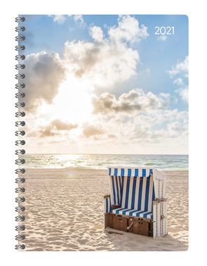 Ladytimer Ringbuch Beach 2021 – Taschen-Kalender A5 (15×21 cm) – Schüler-Kalender – Weekly – Ringbindung – 128 Seiten – Alpha Edition