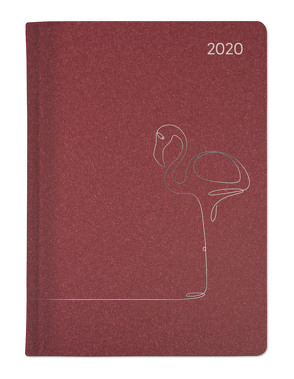 Ladytimer Style Flamingo 2020 – Taschenplaner – Taschenkalender A6 – Weekly – 192 Seiten – Metallicprägung Flamingo – Terminplaner von ALPHA EDITION