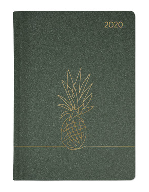Ladytimer Style Pineapple 2020 – Taschenplaner – Taschenkalender A6 – Weekly – 192 Seiten – Metallicprägung Ananas – Terminplaner von ALPHA EDITION