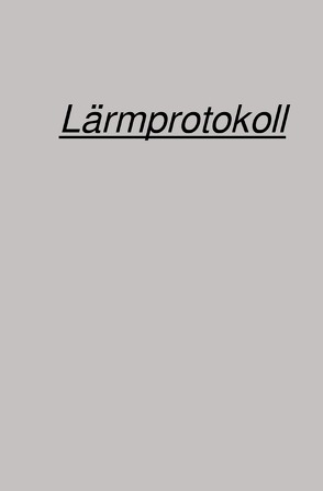 Lärmprotokoll von Falk,  Peter