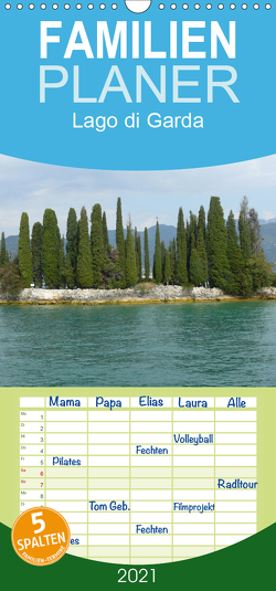 Lago di Garda – Familienplaner hoch (Wandkalender 2021 , 21 cm x 45 cm, hoch) von Diebler,  Konrad