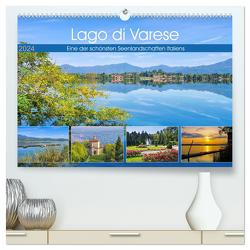 Lago di Varese – Eine der schönsten Seenlandschaften Italiens (hochwertiger Premium Wandkalender 2024 DIN A2 quer), Kunstdruck in Hochglanz von LianeM,  LianeM