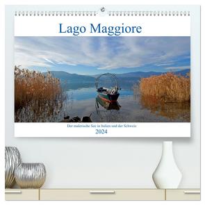 Lago Maggiore – Der malerische See in Italien und der Schweiz (hochwertiger Premium Wandkalender 2024 DIN A2 quer), Kunstdruck in Hochglanz von Kruse,  Joana