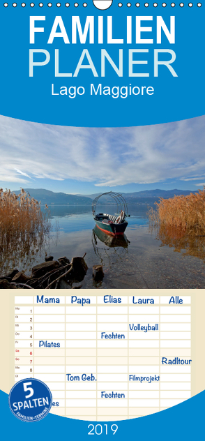 Lago Maggiore – Familienplaner hoch (Wandkalender 2019 , 21 cm x 45 cm, hoch) von Kruse,  Joana