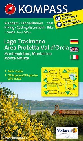 Lago Trasimeno, Area Protetta Val d‘ Orcia, Montepulciano, Montalcino, Monte Amiata von KOMPASS-Karten GmbH