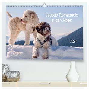 Lagotto Romagnolo in den Alpen 2024 (hochwertiger Premium Wandkalender 2024 DIN A2 quer), Kunstdruck in Hochglanz von Wuffclick-pic,  Wuffclick-pic