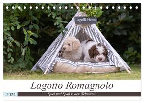 Lagotto Romagnolo – Spiel und Spaß in der Welpenzeit (Tischkalender 2024 DIN A5 quer), CALVENDO Monatskalender von Teßen,  Sonja