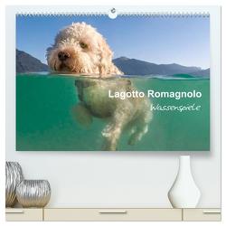 Lagotto Romagnolo – Wasserspiele (hochwertiger Premium Wandkalender 2024 DIN A2 quer), Kunstdruck in Hochglanz von Wuffclick-pic,  Wuffclick-pic