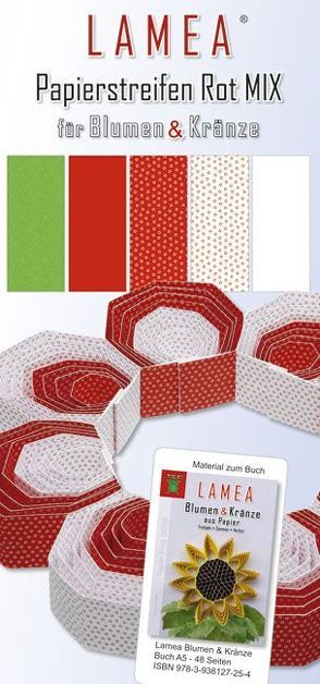 LAMEA Papierstreifen Rot Mix