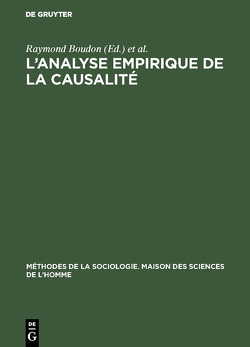 L’analyse empirique de la causalité von Boudon,  Raymond, Lazarsfeld,  Paul