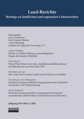Land-Berichte. Beiträge zu ländlichen und regionalen Lebenswelten von Bohler,  Karl Friedrich, Sterbling,  Anton, Vonderach,  Gerd