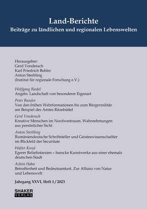 Land-Berichte. Beiträge zu ländlichen und regionalen Lebenswelten von Bohler,  Karl Friedrich, Sterbling,  Anton, Vonderach,  Gerd