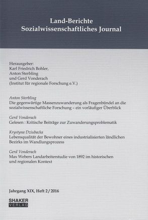 Land-Berichte. Sozialwissenschaftliches Journal von Bohler,  Karl Friedrich, Sterbling,  Anton, Vonderach,  Gerd