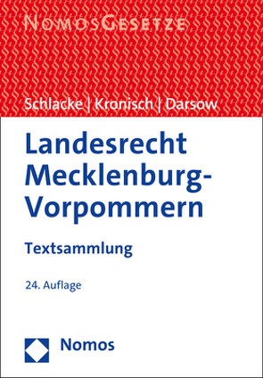 Landesrecht Mecklenburg-Vorpommern von Darsow,  Thomas, Kronisch,  Joachim, Schlacke,  Sabine