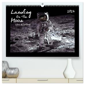 Landing On The Moon Like A Cartoon (hochwertiger Premium Wandkalender 2024 DIN A2 quer), Kunstdruck in Hochglanz von Silberstein,  Reiner