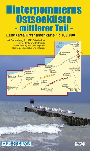 Landkarte Hinterpommerns Ostseeküste – mittlerer Teil von Bloch,  Dirk