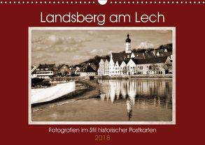 Landsberg am Lech Fotografien im Stil historischer Postkarten (Wandkalender 2018 DIN A3 quer) von Marten,  Martina