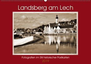 Landsberg am Lech Fotografien im Stil historischer Postkarten (Wandkalender 2019 DIN A2 quer) von Marten,  Martina