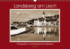 Landsberg am Lech Fotografien im Stil historischer Postkarten (Wandkalender 2019 DIN A3 quer) von Marten,  Martina