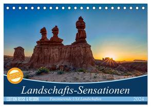 Landschafts-Sensationen (Tischkalender 2024 DIN A5 quer), CALVENDO Monatskalender von Leitz,  Patrick