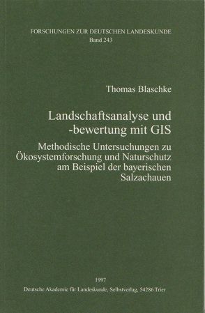 Landschaftsanalyse und -bewertung mit GIS von Blaschke,  Thomas