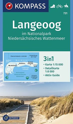 KOMPASS Wanderkarte Langeoog im Nationalpark Niedersächsisches Wattenmeer von KOMPASS-Karten GmbH