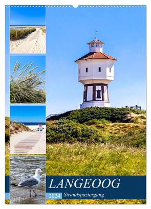 LANGEOOG Strandspaziergang (Wandkalender 2024 DIN A2 hoch), CALVENDO Monatskalender von Dreegmeyer,  Andrea