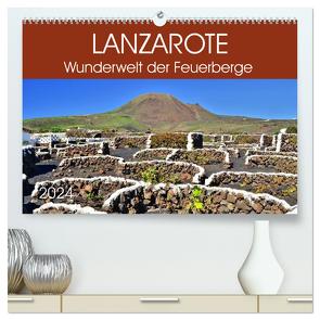 Lanzarote. Wunderwelt der Feuerberge (hochwertiger Premium Wandkalender 2024 DIN A2 quer), Kunstdruck in Hochglanz von Heußlein,  Jutta
