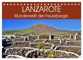 Lanzarote. Wunderwelt der Feuerberge (Tischkalender 2024 DIN A5 quer), CALVENDO Monatskalender von Heußlein,  Jutta