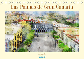 Las Palmas de Gran Canaria – Aquarelle (Tischkalender 2023 DIN A5 quer) von Frost,  Anja