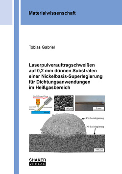Laserpulverauftragschweißen auf 0,2 mm dünnen Substraten einer Nickelbasis-Superlegierung für Dichtungsanwendungen im Heißgasbereich von Gabriel,  Tobias