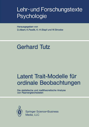 Latent Trait-Modelle für ordinale Beobachtungen von Tutz,  Gerhard