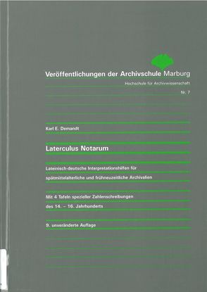 Laterculus Notarum von Demandt,  Karl E