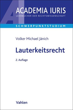 Lauterkeitsrecht von Jänich,  Volker Michael