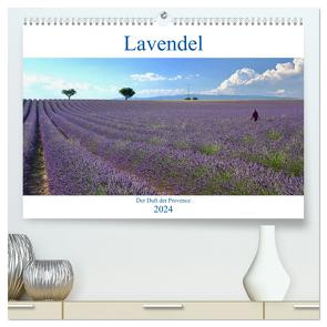 Lavendel. Der Duft der Provence (hochwertiger Premium Wandkalender 2024 DIN A2 quer), Kunstdruck in Hochglanz von Werner,  Reinhard