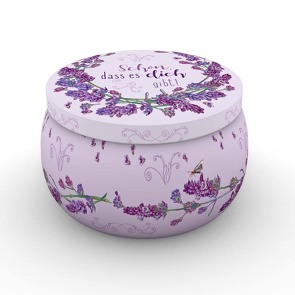 Lavendel-Duftkerze in Metalldose »Schön, dass es dich gibt!«