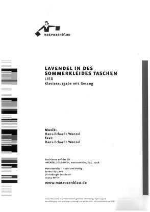 Lavendel in des Sommerkleides Taschen von Wenzel,  Hans E