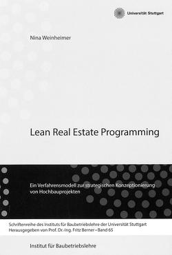 Lean Real Estate Programming von Weinheimer,  Nina