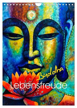 Lebensfreude Buddha (Wandkalender 2024 DIN A4 hoch), CALVENDO Monatskalender von Voßen - Herzog von Laar am Rhein,  W.W.