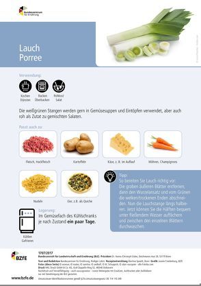 Lebensmittel-Infoblatt: Lauch/Porree von Lobitz,  Rüdiger, Spaeth,  Martina