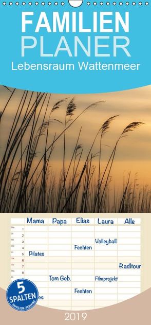 Lebensraum Wattenmeer – Familienplaner hoch (Wandkalender 2019 <strong>21 cm x 45 cm</strong> hoch) von Roskamp,  Jan