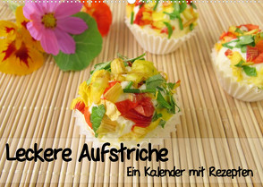 Leckere Aufstriche – Ein Kalender mit Rezepten (Wandkalender 2022 DIN A2 quer) von Rau,  Heike