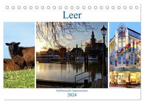 Leer – Ostfriesische Impressionen 2024 (Tischkalender 2024 DIN A5 quer), CALVENDO Monatskalender von Hebgen,  Peter